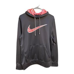 Nike Women’s Black Therma-Fit Hoodie with Pink Accents Size Small